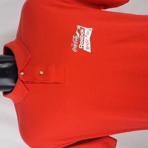90s Reebok Sport & Coca-Cola 3 on 3 basketball Men's LG casual preppy polo shirt